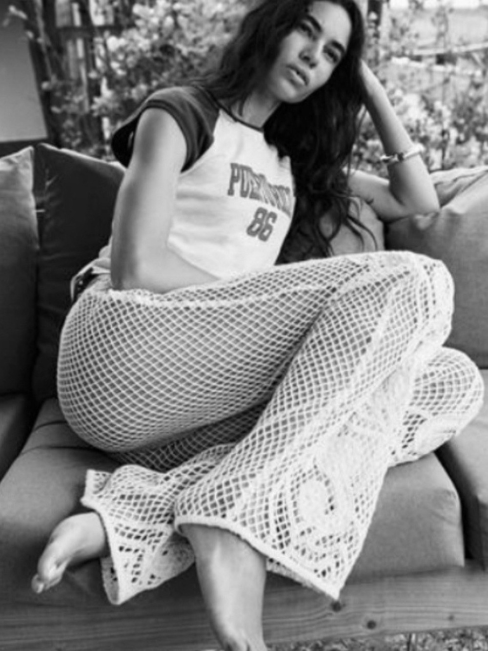 ZARA Crochet Embroidered Appliqués High Waist Cream/White Cotton Pants Bohemian